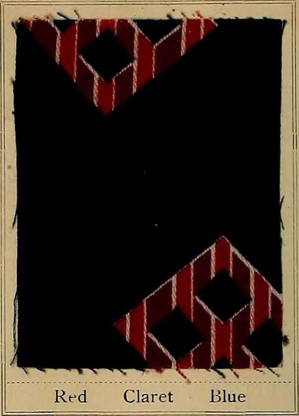 An illustration from The coal tar colours of Farbwerke vorm. Meister, Lucius & Brüning, Hoechst on Main, Germany, applied in calico printing, 1908, leaf 299