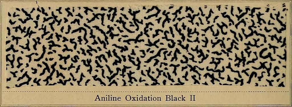 An illustration from The coal tar colours of Farbwerke vorm. Meister, Lucius & Brüning, Hoechst on Main, Germany, applied in calico printing, 1908, leaf 303