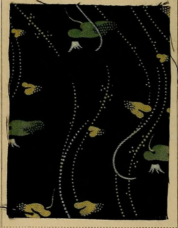 An illustration from The coal tar colours of Farbwerke vorm. Meister, Lucius & Brüning, Hoechst on Main, Germany, applied in calico printing, 1908, leaf 307