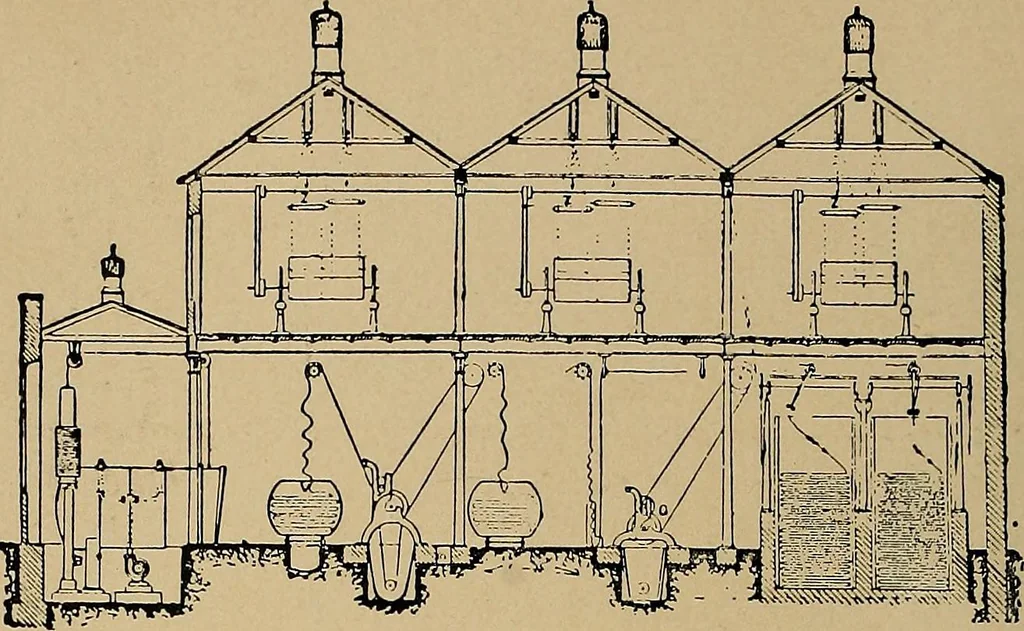 An illustration from The coal tar colours of Farbwerke vorm. Meister, Lucius & Brüning, Hoechst on Main, Germany, applied in calico printing, 1908, leaf 31