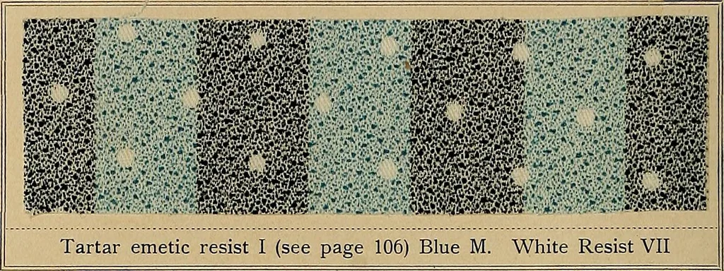 An illustration from The coal tar colours of Farbwerke vorm. Meister, Lucius & Brüning, Hoechst on Main, Germany, applied in calico printing, 1908, leaf 311