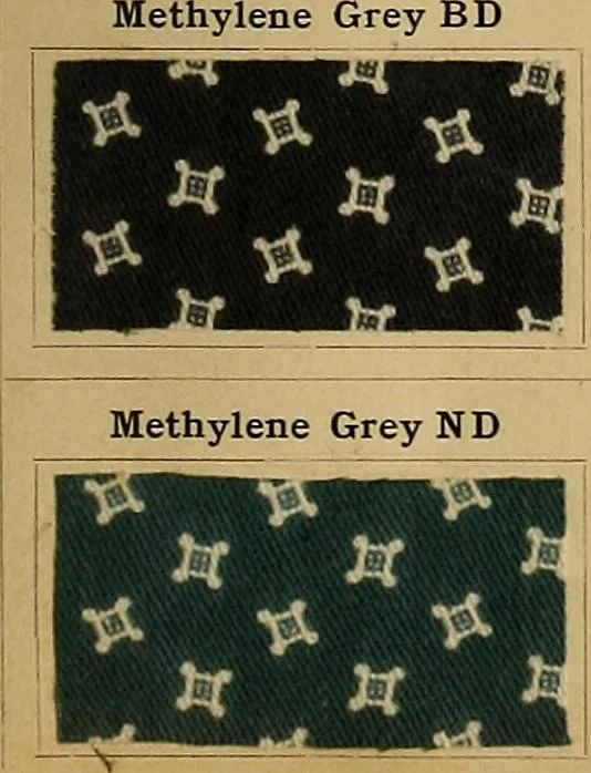 An illustration from The coal tar colours of Farbwerke vorm. Meister, Lucius & Brüning, Hoechst on Main, Germany, applied in calico printing, 1908, leaf 90