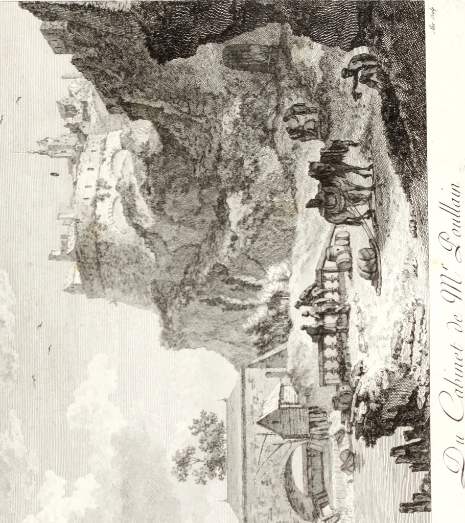 An illustration from Collection de cent-vingt estampes, gravée d'après les tableaux & dessins qui composoient le cabinet de m. Poullain ... précédée d'un abrégé historique de la vie des auteurs qui la composent ... Cette suite a été exécutée sous la direction du sieur Fr. Basan ... par de jeunes artistes des deux sexes, dont les talens se font connoître & accroissent de jour en jour. Le sr. Moitte ... en avoit fait les dessins, d'après les tableaux .., 1781, leaf 132