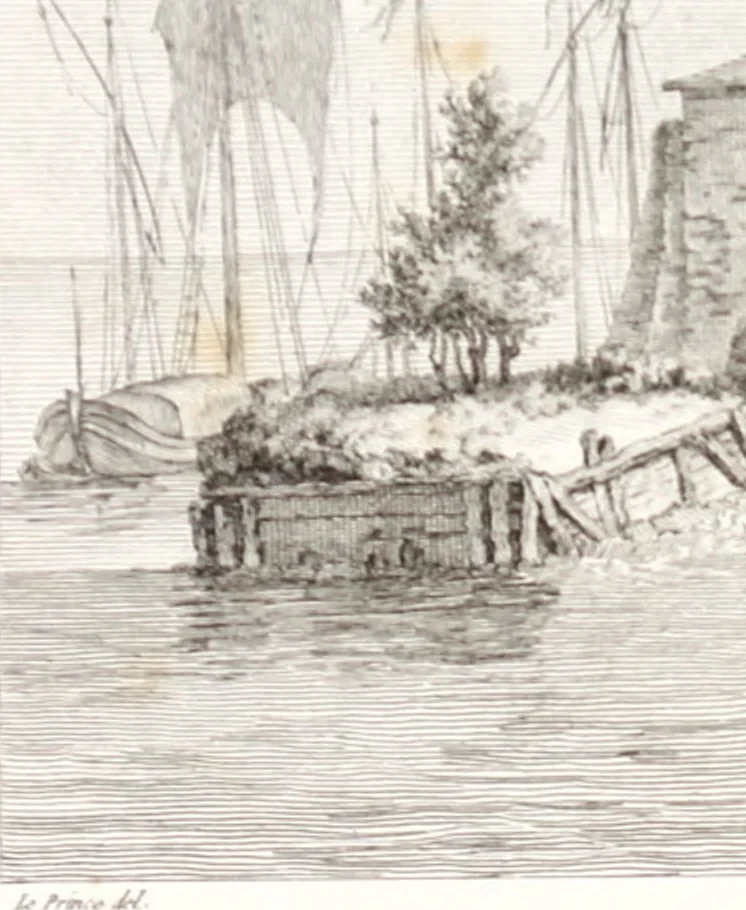 An illustration from Collection de cent-vingt estampes, gravée d'après les tableaux & dessins qui composoient le cabinet de m. Poullain ... précédée d'un abrégé historique de la vie des auteurs qui la composent ... Cette suite a été exécutée sous la direction du sieur Fr. Basan ... par de jeunes artistes des deux sexes, dont les talens se font connoître & accroissent de jour en jour. Le sr. Moitte ... en avoit fait les dessins, d'après les tableaux .., 1781, leaf 132