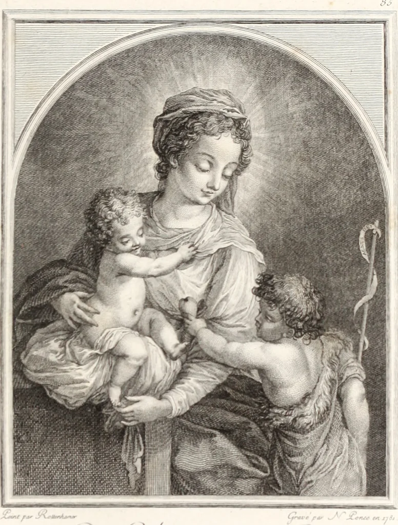 An illustration from Collection de cent-vingt estampes, gravée d'après les tableaux & dessins qui composoient le cabinet de m. Poullain ... précédée d'un abrégé historique de la vie des auteurs qui la composent ... Cette suite a été exécutée sous la direction du sieur Fr. Basan ... par de jeunes artistes des deux sexes, dont les talens se font connoître & accroissent de jour en jour. Le sr. Moitte ... en avoit fait les dessins, d'après les tableaux .., 1781, leaf 190