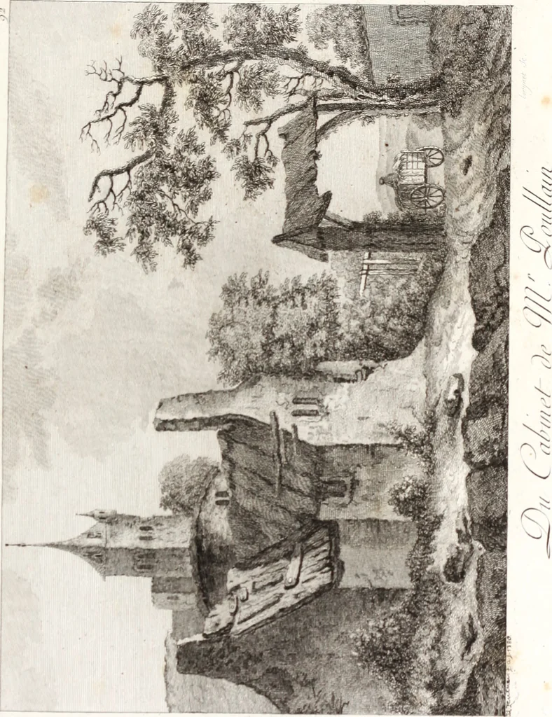 An illustration from Collection de cent-vingt estampes, gravée d'après les tableaux & dessins qui composoient le cabinet de m. Poullain ... précédée d'un abrégé historique de la vie des auteurs qui la composent ... Cette suite a été exécutée sous la direction du sieur Fr. Basan ... par de jeunes artistes des deux sexes, dont les talens se font connoître & accroissent de jour en jour. Le sr. Moitte ... en avoit fait les dessins, d'après les tableaux .., 1781, leaf 204