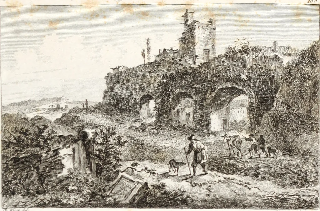 An illustration from Collection de cent-vingt estampes, gravée d'après les tableaux & dessins qui composoient le cabinet de m. Poullain ... précédée d'un abrégé historique de la vie des auteurs qui la composent ... Cette suite a été exécutée sous la direction du sieur Fr. Basan ... par de jeunes artistes des deux sexes, dont les talens se font connoître & accroissent de jour en jour. Le sr. Moitte ... en avoit fait les dessins, d'après les tableaux .., 1781, leaf 228