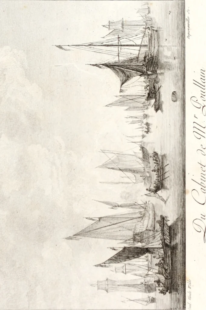 An illustration from Collection de cent-vingt estampes, gravée d'après les tableaux & dessins qui composoient le cabinet de m. Poullain ... précédée d'un abrégé historique de la vie des auteurs qui la composent ... Cette suite a été exécutée sous la direction du sieur Fr. Basan ... par de jeunes artistes des deux sexes, dont les talens se font connoître & accroissent de jour en jour. Le sr. Moitte ... en avoit fait les dessins, d'après les tableaux .., 1781, leaf 238