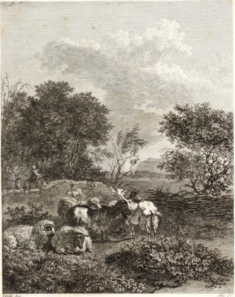 An illustration from Collection de cent-vingt estampes, gravée d'après les tableaux & dessins qui composoient le cabinet de m. Poullain ... précédée d'un abrégé historique de la vie des auteurs qui la composent ... Cette suite a été exécutée sous la direction du sieur Fr. Basan ... par de jeunes artistes des deux sexes, dont les talens se font connoître & accroissent de jour en jour. Le sr. Moitte ... en avoit fait les dessins, d'après les tableaux .., 1781, leaf 240