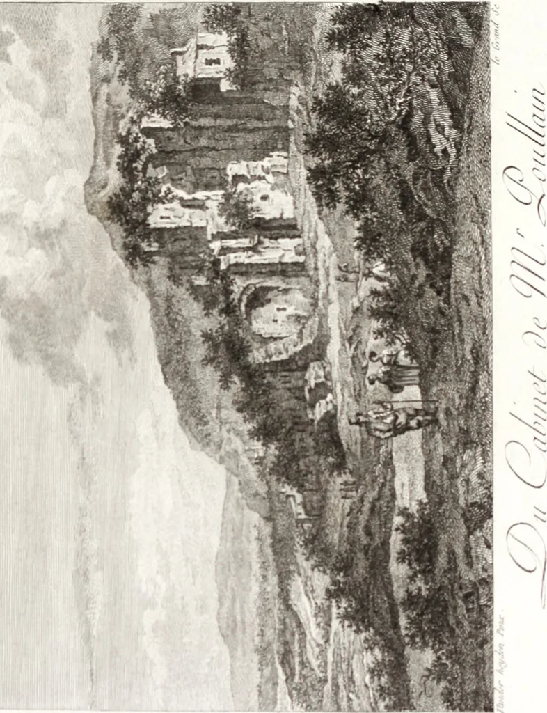 An illustration from Collection de cent-vingt estampes, gravée d'après les tableaux & dessins qui composoient le cabinet de m. Poullain ... précédée d'un abrégé historique de la vie des auteurs qui la composent ... Cette suite a été exécutée sous la direction du sieur Fr. Basan ... par de jeunes artistes des deux sexes, dont les talens se font connoître & accroissent de jour en jour. Le sr. Moitte ... en avoit fait les dessins, d'après les tableaux .., 1781, leaf 244
