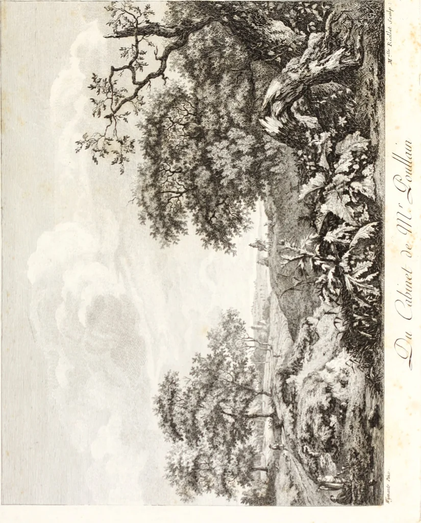An illustration from Collection de cent-vingt estampes, gravée d'après les tableaux & dessins qui composoient le cabinet de m. Poullain ... précédée d'un abrégé historique de la vie des auteurs qui la composent ... Cette suite a été exécutée sous la direction du sieur Fr. Basan ... par de jeunes artistes des deux sexes, dont les talens se font connoître & accroissent de jour en jour. Le sr. Moitte ... en avoit fait les dessins, d'après les tableaux .., 1781, leaf 254