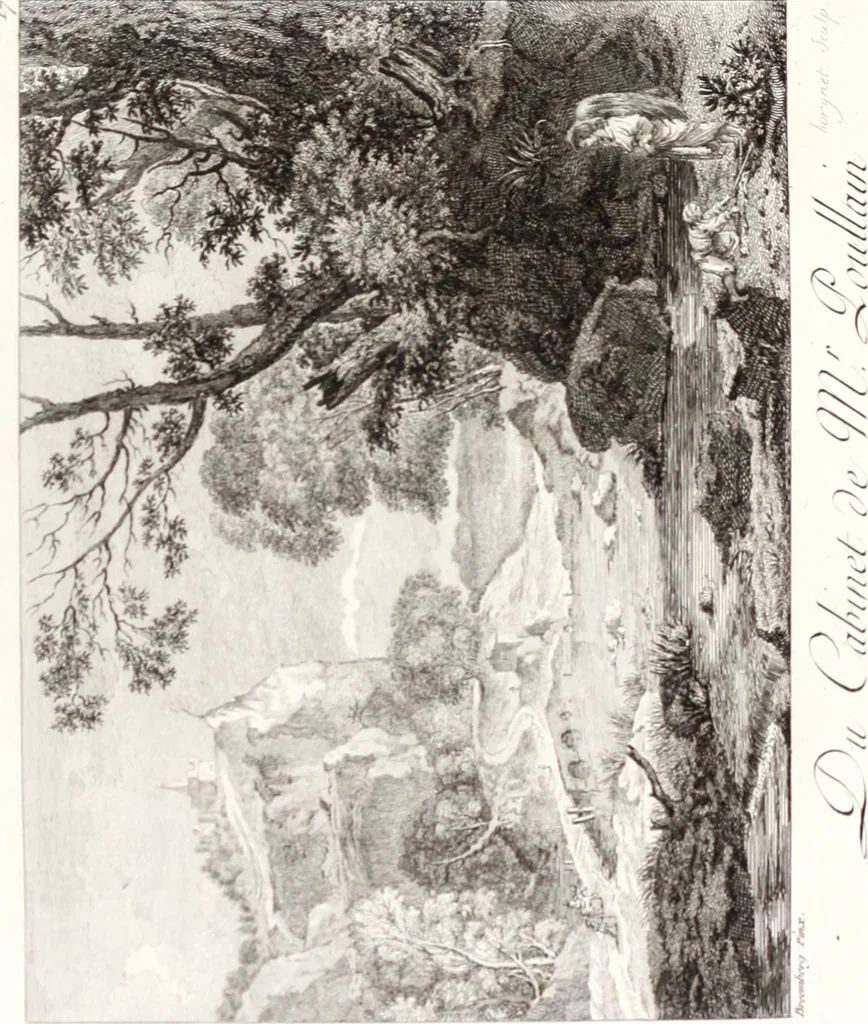 An illustration from Collection de cent-vingt estampes, gravée d'après les tableaux & dessins qui composoient le cabinet de m. Poullain ... précédée d'un abrégé historique de la vie des auteurs qui la composent ... Cette suite a été exécutée sous la direction du sieur Fr. Basan ... par de jeunes artistes des deux sexes, dont les talens se font connoître & accroissent de jour en jour. Le sr. Moitte ... en avoit fait les dessins, d'après les tableaux .., 1781, leaf 60