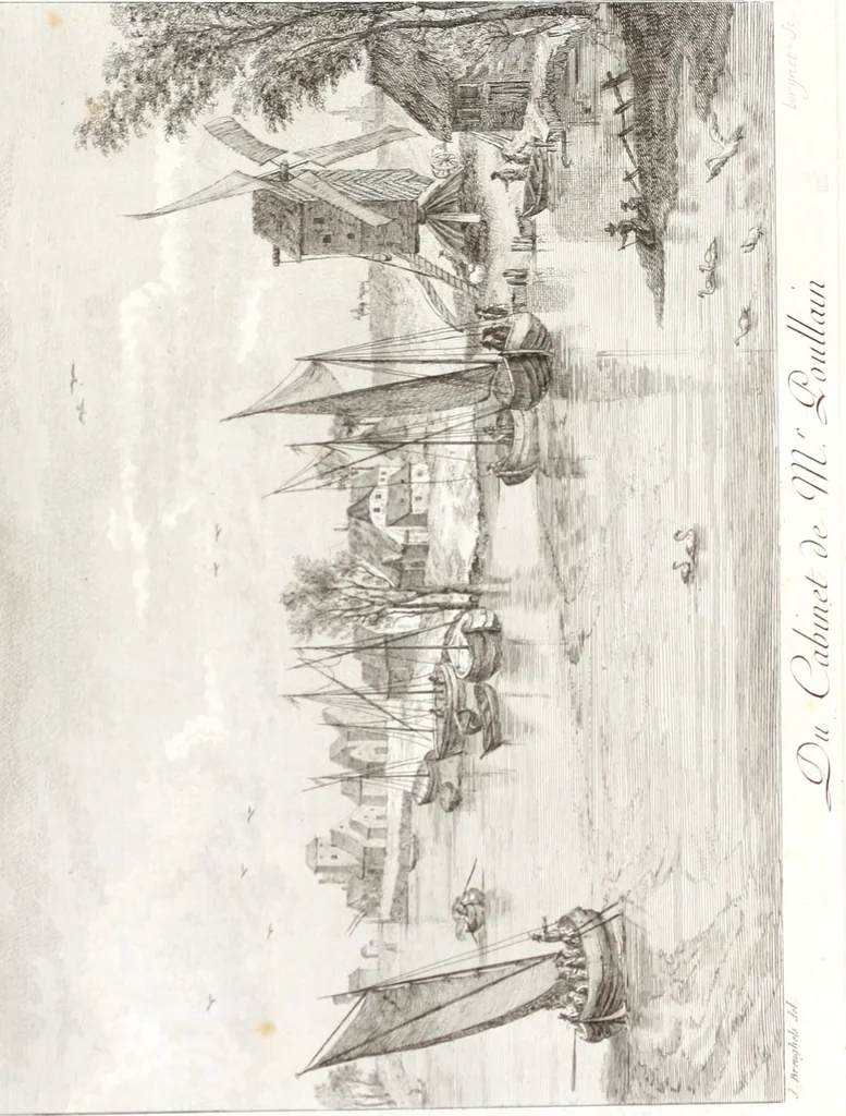 An illustration from Collection de cent-vingt estampes, gravée d'après les tableaux & dessins qui composoient le cabinet de m. Poullain ... précédée d'un abrégé historique de la vie des auteurs qui la composent ... Cette suite a été exécutée sous la direction du sieur Fr. Basan ... par de jeunes artistes des deux sexes, dont les talens se font connoître & accroissent de jour en jour. Le sr. Moitte ... en avoit fait les dessins, d'après les tableaux .., 1781, leaf 68