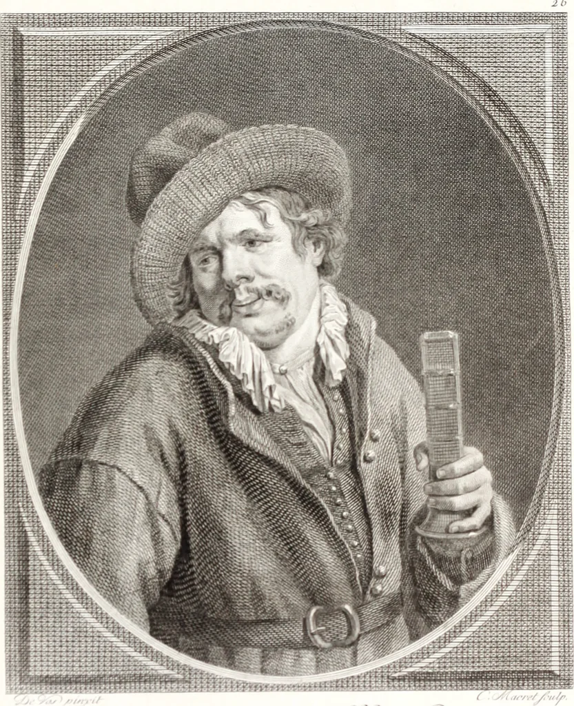 An illustration from Collection de cent-vingt estampes, gravée d'après les tableaux & dessins qui composoient le cabinet de m. Poullain ... précédée d'un abrégé historique de la vie des auteurs qui la composent ... Cette suite a été exécutée sous la direction du sieur Fr. Basan ... par de jeunes artistes des deux sexes, dont les talens se font connoître & accroissent de jour en jour. Le sr. Moitte ... en avoit fait les dessins, d'après les tableaux .., 1781, leaf 78