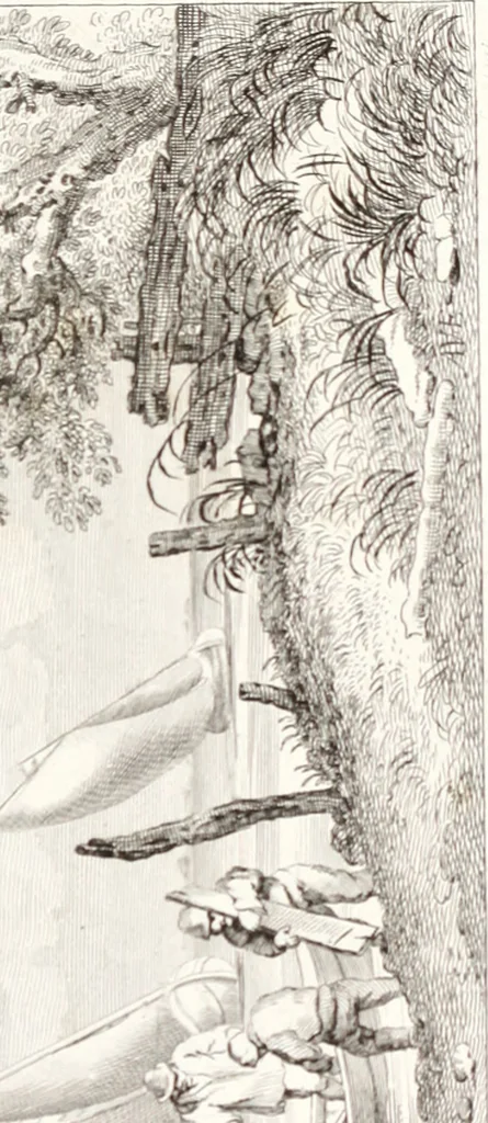 An illustration from Collection de cent-vingt estampes, gravée d'après les tableaux & dessins qui composoient le cabinet de m. Poullain ... précédée d'un abrégé historique de la vie des auteurs qui la composent ... Cette suite a été exécutée sous la direction du sieur Fr. Basan ... par de jeunes artistes des deux sexes, dont les talens se font connoître & accroissent de jour en jour. Le sr. Moitte ... en avoit fait les dessins, d'après les tableaux .., 1781, leaf 90