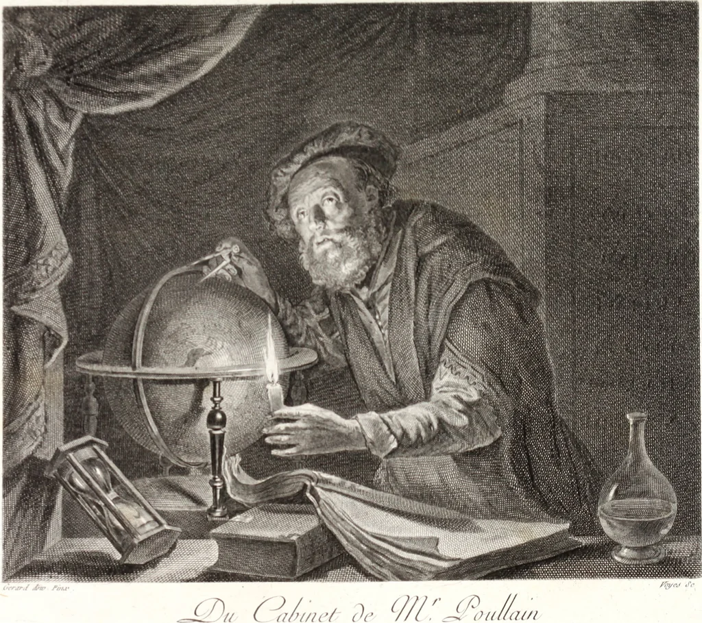 An illustration from Collection de cent-vingt estampes, gravée d'après les tableaux & dessins qui composoient le cabinet de m. Poullain ... précédée d'un abrégé historique de la vie des auteurs qui la composent ... Cette suite a été exécutée sous la direction du sieur Fr. Basan ... par de jeunes artistes des deux sexes, dont les talens se font connoître & accroissent de jour en jour. Le sr. Moitte ... en avoit fait les dessins, d'après les tableaux .., 1781, leaf 94