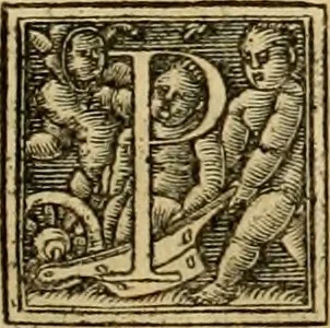 An illustration from Codicis Theodosiani libri XVI : qivbus [sic] svnt ipsorvm principvm avtoritate adiectae novellae Theodosij, Valentiniani, Martiani, Maioriani, Seueri, Caij Institutionum lib. II, Iulij Pauli Receptarum sententiarum lib. V, Gregoriani Codicis lib. V, Hermogeniani lib. I, Papiniani Tit. I : hiis nos adiecimvs ex vetustissimis bibliothecis, eò quod ad ius ciuile pertinerent, & alterius etiam responsa passim in Pandectis legerentur, L. Volusij Metiani lib. de Asse, Iulij Frontini lib. de Controuersijs limitum, cum Aggeni Vrbici Commentarijs, 1528, leaf 330