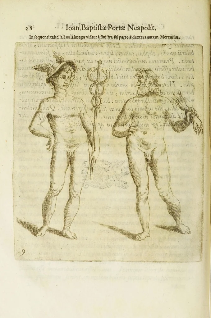 An illustration from Coelestis physiognomoniae libri sex Ioan. Baptistae Portae Neapolitani : vnde quis facile ex humani vultus extima inspectione, poterit ex coniectura futura praesagire : in quibus etiam astrologia refellitur, & inanis, & imaginaria demonstratur, 1603, leaf 40