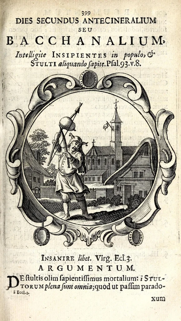 An illustration from Coelum empyreum : non vanis & fictis constellationum monstris belluatum, sed divum domus domini Jesu Christi, ejusque illibatae virginis matris Mariae, sanctorum apostolorum ... splendide illustratum : omnibus verbi Dei ecclesiastis, ad honestos mores, & divinos amores auditorum animis inserendos, morali doctrina, sacra ac profana historia lucubratum, 1669, leaf 429