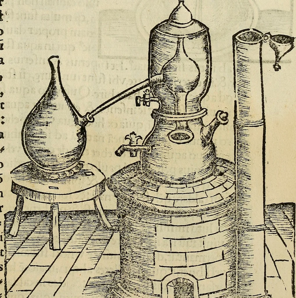 An illustration from Coelum philosophorum seu de secretis naturae liber, 1528, leaf 32