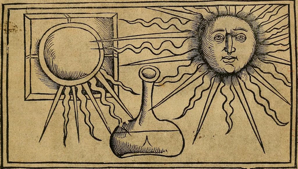 An illustration from Coelum philosophorum seu de secretis naturae liber, 1528, leaf 4