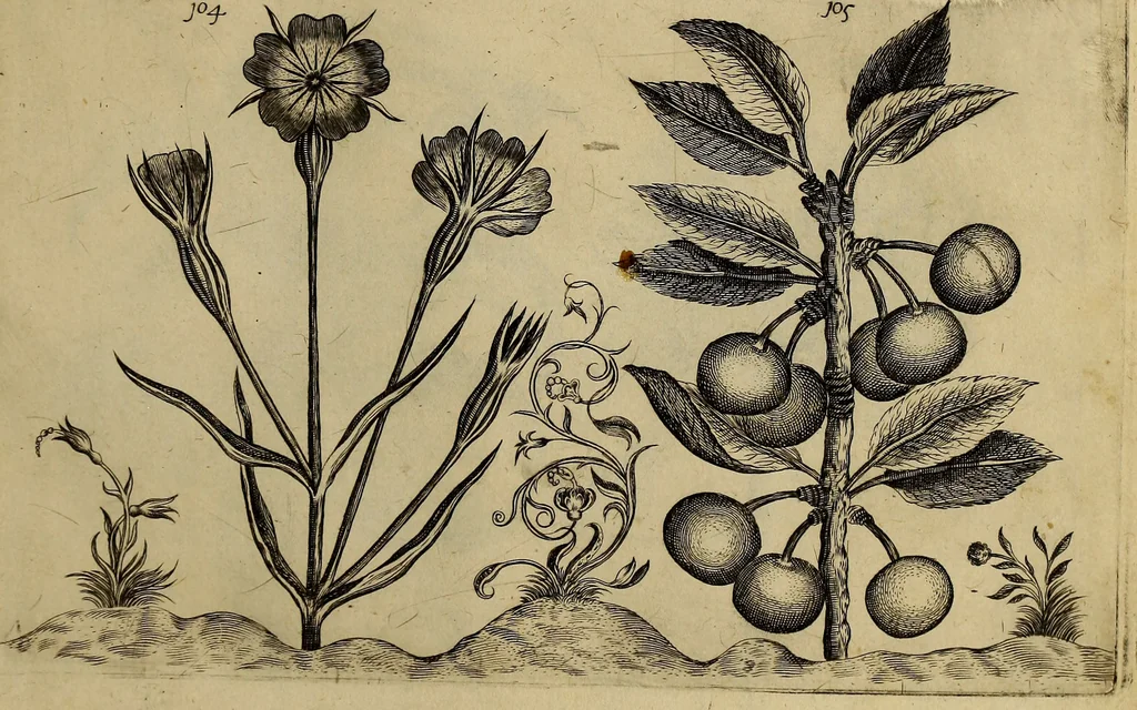 An illustration from Cognoscite lilia agri quomodo crescant, 1614, leaf 110