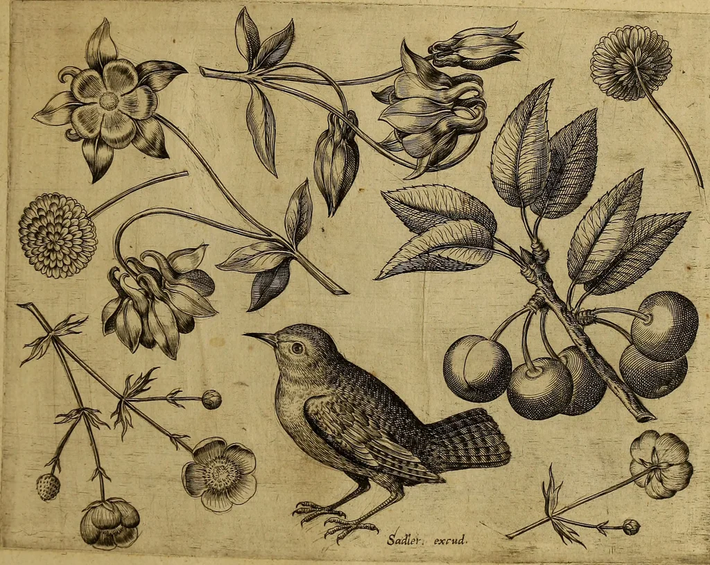 An illustration from Cognoscite lilia agri quomodo crescant, 1614, leaf 132