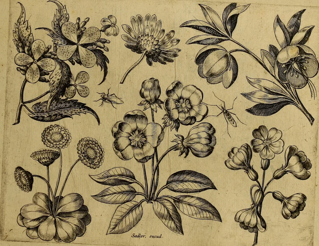 An illustration from Cognoscite lilia agri quomodo crescant, 1614, leaf 134