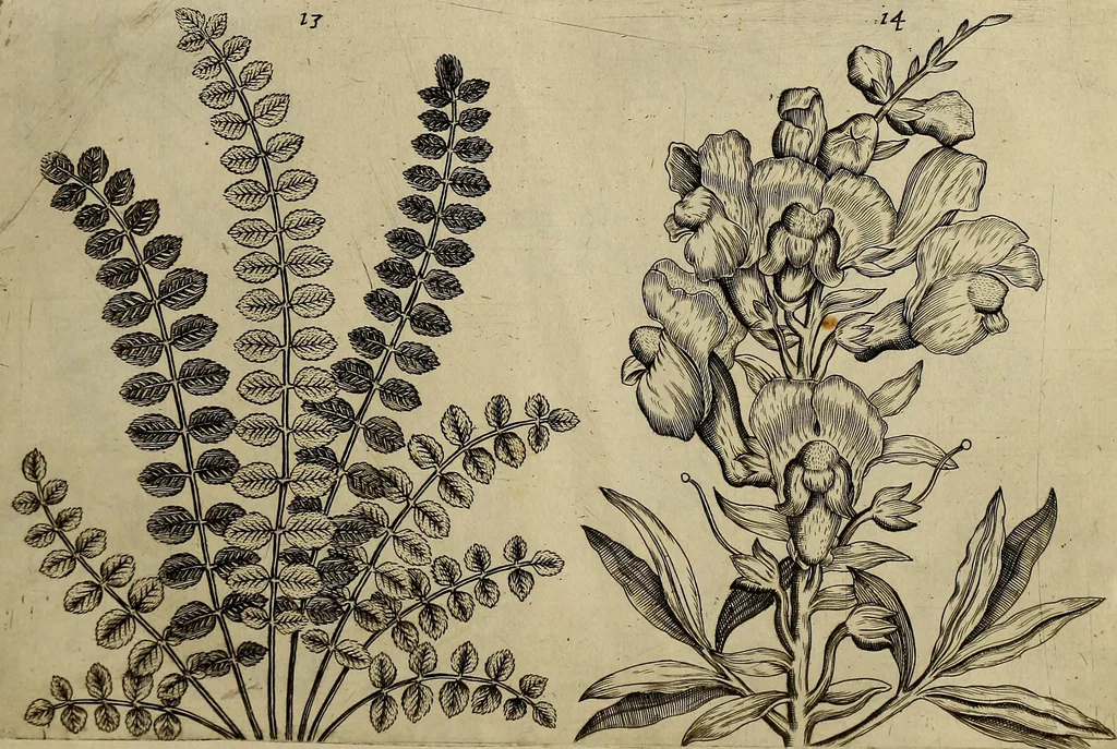 An illustration from Cognoscite lilia agri quomodo crescant, 1614, leaf 22