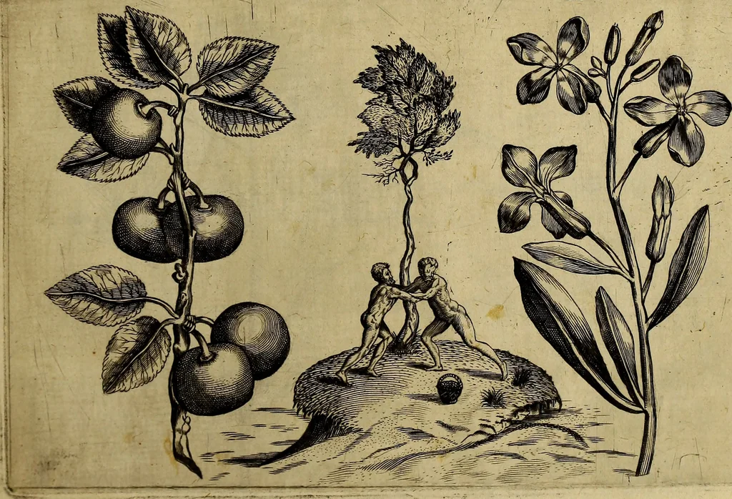 An illustration from Cognoscite lilia agri quomodo crescant, 1614, leaf 30