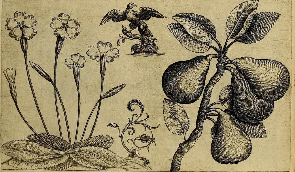 An illustration from Cognoscite lilia agri quomodo crescant, 1614, leaf 36