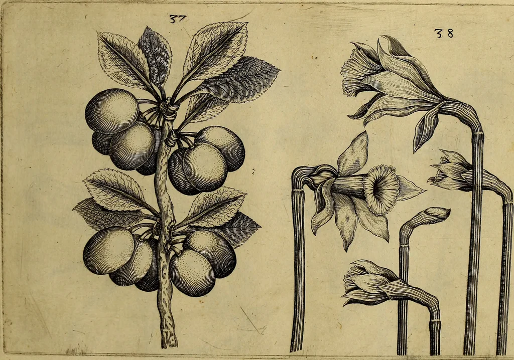 An illustration from Cognoscite lilia agri quomodo crescant, 1614, leaf 46