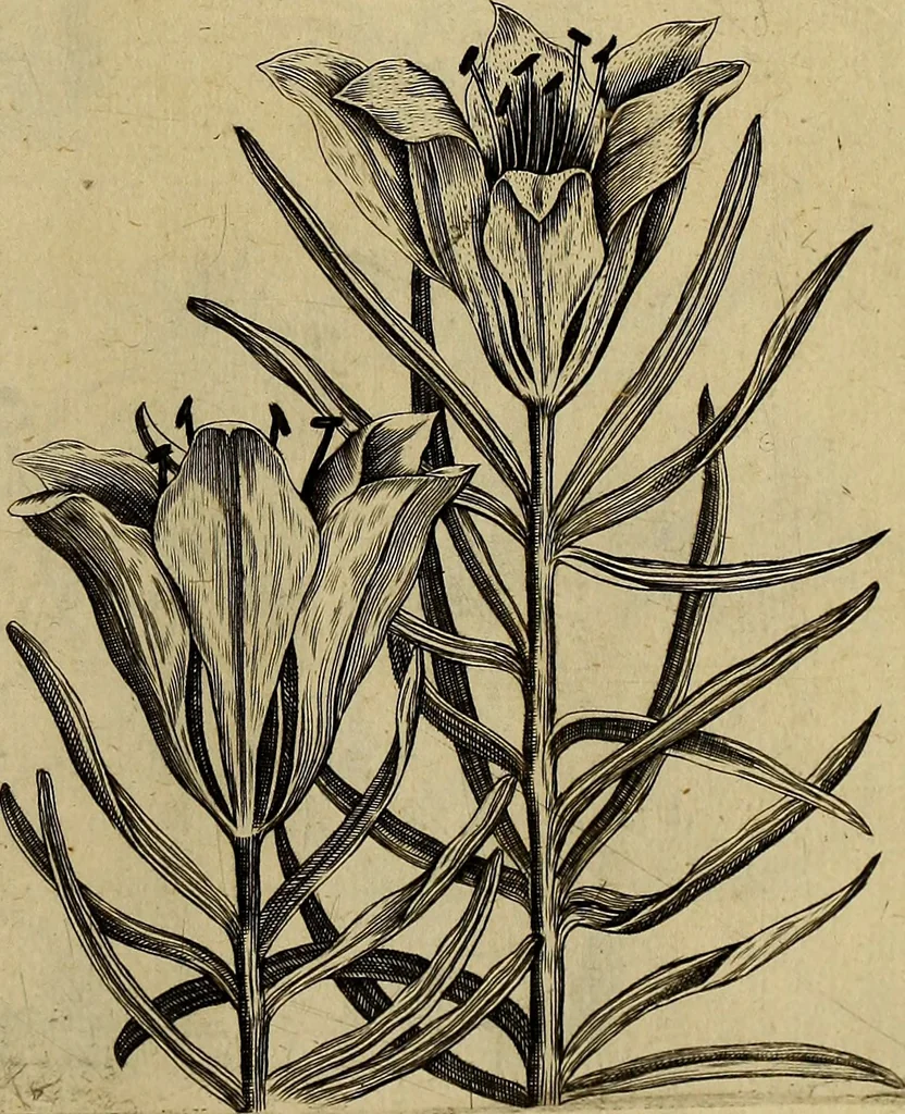 An illustration from Cognoscite lilia agri quomodo crescant, 1614, leaf 52