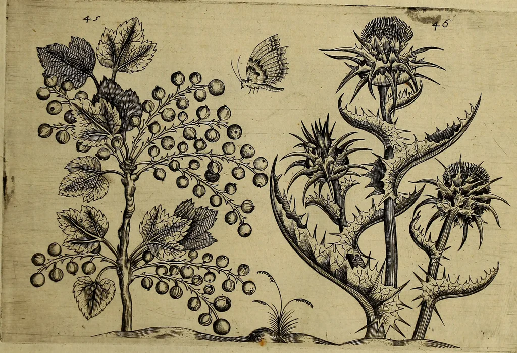 An illustration from Cognoscite lilia agri quomodo crescant, 1614, leaf 54