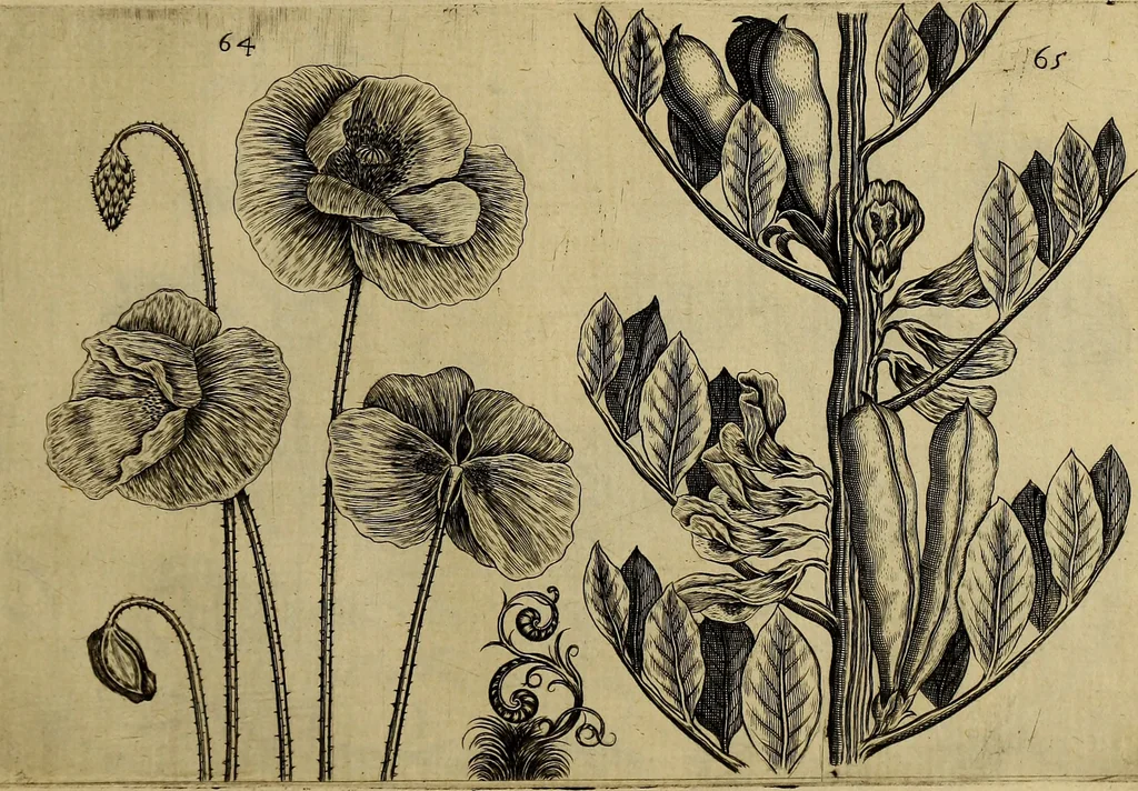 An illustration from Cognoscite lilia agri quomodo crescant, 1614, leaf 74