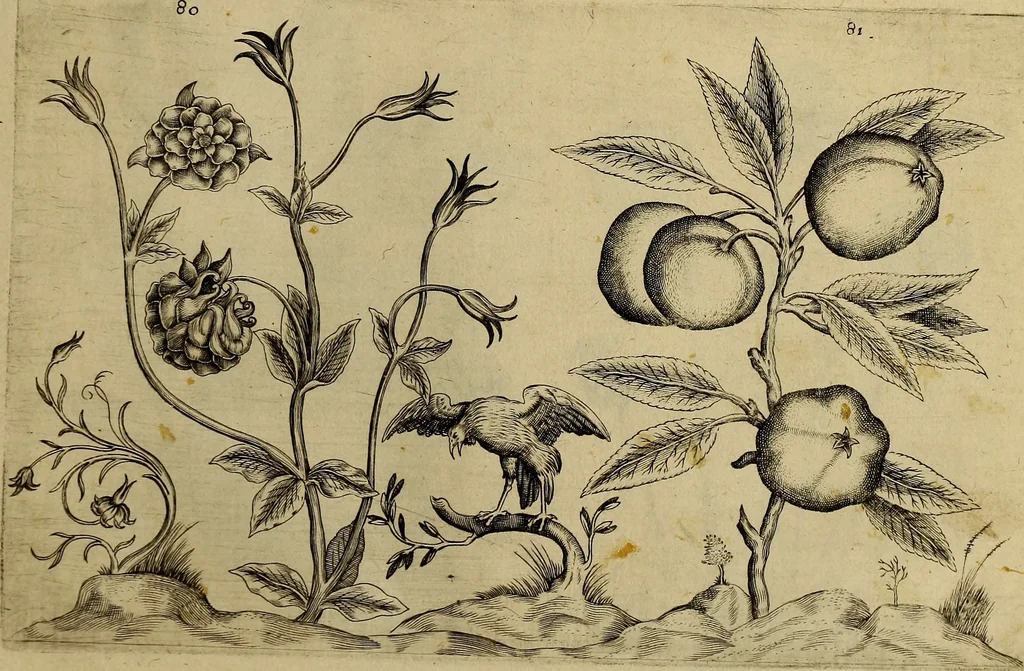 An illustration from Cognoscite lilia agri quomodo crescant, 1614, leaf 88