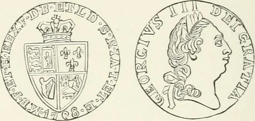 An illustration from The coin book, comprising a history of coinage; a synopsis of the mint laws of the United States; statistics of the coinage from 1792 to 1870; list of current gold and silver coins, and their custom house values; a dictionary of all coins known in ancient and modern times, with their values; the gold and silver product of each state to 1870; list of works on coinage; the daily price of gold from 1862 to 1871. With engravings of the principal coins, 1872, leaf 175