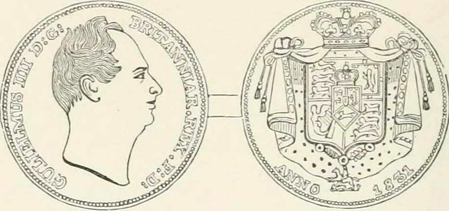An illustration from The coin book, comprising a history of coinage; a synopsis of the mint laws of the United States; statistics of the coinage from 1792 to 1870; list of current gold and silver coins, and their custom house values; a dictionary of all coins known in ancient and modern times, with their values; the gold and silver product of each state to 1870; list of works on coinage; the daily price of gold from 1862 to 1871. With engravings of the principal coins, 1872, leaf 179