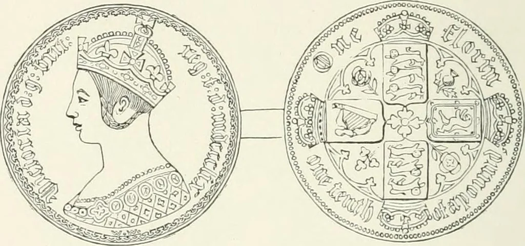 An illustration from The coin book, comprising a history of coinage; a synopsis of the mint laws of the United States; statistics of the coinage from 1792 to 1870; list of current gold and silver coins, and their custom house values; a dictionary of all coins known in ancient and modern times, with their values; the gold and silver product of each state to 1870; list of works on coinage; the daily price of gold from 1862 to 1871. With engravings of the principal coins, 1872, leaf 187