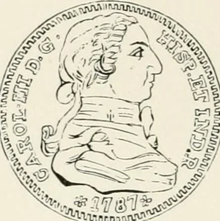 An illustration from The coin book, comprising a history of coinage; a synopsis of the mint laws of the United States; statistics of the coinage from 1792 to 1870; list of current gold and silver coins, and their custom house values; a dictionary of all coins known in ancient and modern times, with their values; the gold and silver product of each state to 1870; list of works on coinage; the daily price of gold from 1862 to 1871. With engravings of the principal coins, 1872, leaf 215