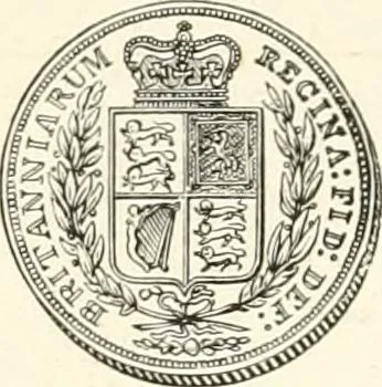 An illustration from The coin book, comprising a history of coinage; a synopsis of the mint laws of the United States; statistics of the coinage from 1792 to 1870; list of current gold and silver coins, and their custom house values; a dictionary of all coins known in ancient and modern times, with their values; the gold and silver product of each state to 1870; list of works on coinage; the daily price of gold from 1862 to 1871. With engravings of the principal coins, 1872, leaf 222
