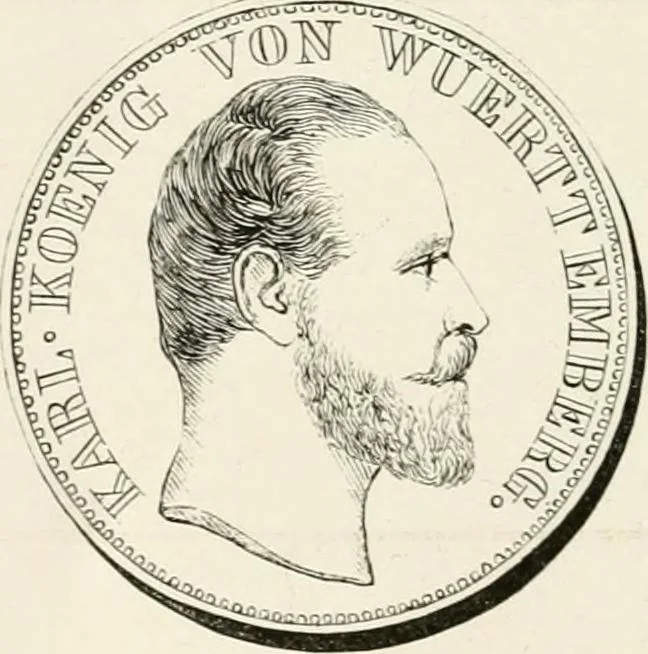 An illustration from The coin book, comprising a history of coinage; a synopsis of the mint laws of the United States; statistics of the coinage from 1792 to 1870; list of current gold and silver coins, and their custom house values; a dictionary of all coins known in ancient and modern times, with their values; the gold and silver product of each state to 1870; list of works on coinage; the daily price of gold from 1862 to 1871. With engravings of the principal coins, 1872, leaf 225