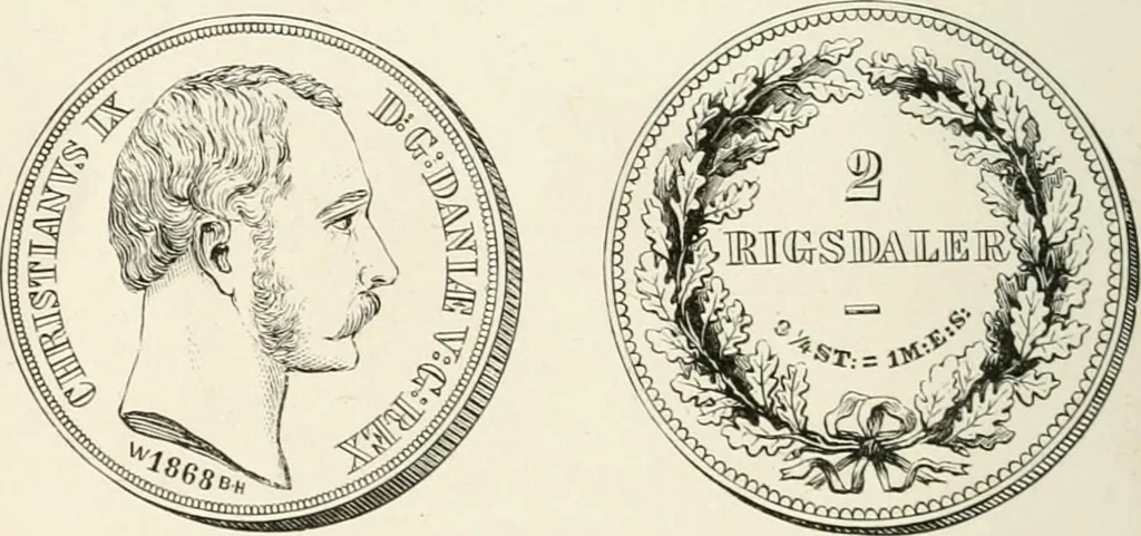 An illustration from The coin book, comprising a history of coinage; a synopsis of the mint laws of the United States; statistics of the coinage from 1792 to 1870; list of current gold and silver coins, and their custom house values; a dictionary of all coins known in ancient and modern times, with their values; the gold and silver product of each state to 1870; list of works on coinage; the daily price of gold from 1862 to 1871. With engravings of the principal coins, 1872, leaf 233