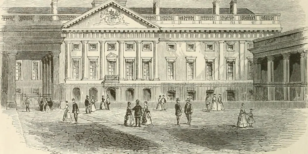 An illustration from The coin book, comprising a history of coinage; a synopsis of the mint laws of the United States; statistics of the coinage from 1792 to 1870; list of current gold and silver coins, and their custom house values; a dictionary of all coins known in ancient and modern times, with their values; the gold and silver product of each state to 1870; list of works on coinage; the daily price of gold from 1862 to 1871. With engravings of the principal coins, 1872, leaf 7