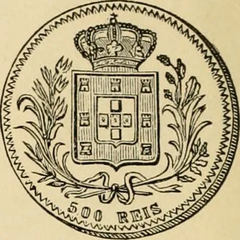 An illustration from coin chart manual : supplementary to Thompson's Bank note and commercial reporter, containing facsimiles of all the gold and silver coins found in circulation, throughout the world, with the intrinsic value of each, The, 1879, leaf 27