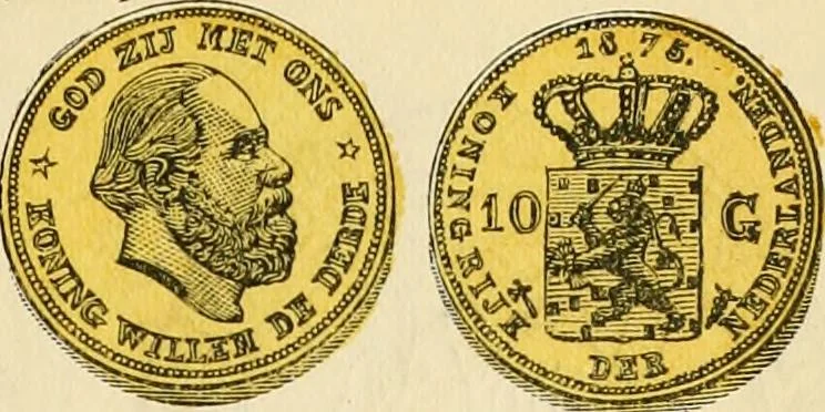 An illustration from coin chart manual : supplementary to Thompson's Bank note and commercial reporter, containing facsimiles of all the gold and silver coins found in circulation, throughout the world, with the intrinsic value of each, The, 1879, leaf 48