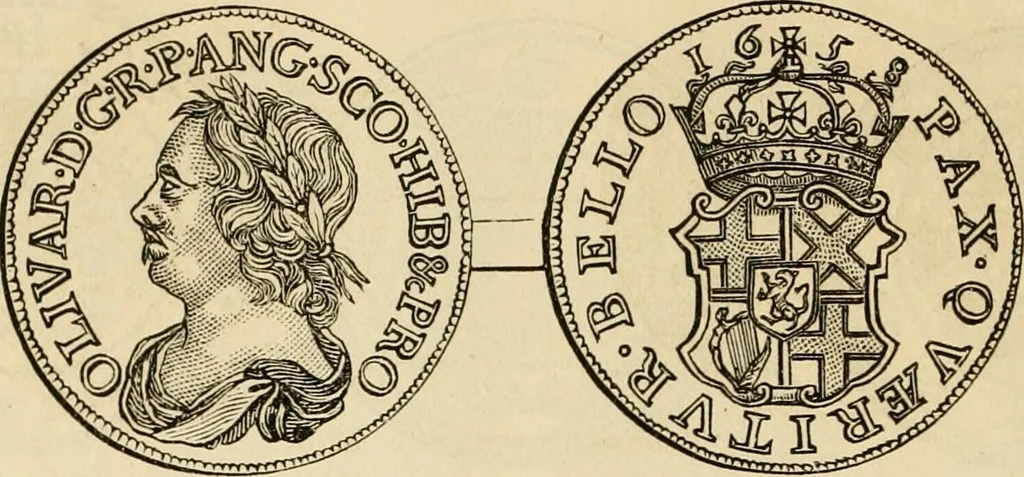 An illustration from coin chart manual : supplementary to Thompson's Bank note and commercial reporter, containing facsimiles of all the gold and silver coins found in circulation, throughout the world, with the intrinsic value of each, The, 1879, leaf 61