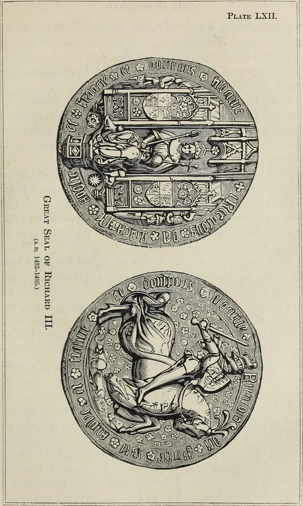 An illustration from Coins, medals, and seals, ancient and modern. Illustrated and described. With a sketch of the history of coins and coinage, instructions for young collectors, tables of comparative rarity, price lists of English and American coins, medals and tokens, &c., &c, 1861, leaf 140