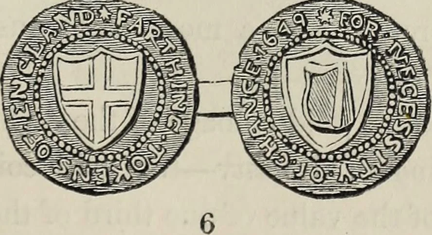An illustration from Coins, medals, and seals, ancient and modern. Illustrated and described. With a sketch of the history of coins and coinage, instructions for young collectors, tables of comparative rarity, price lists of English and American coins, medals and tokens, &c., &c, 1861, leaf 152