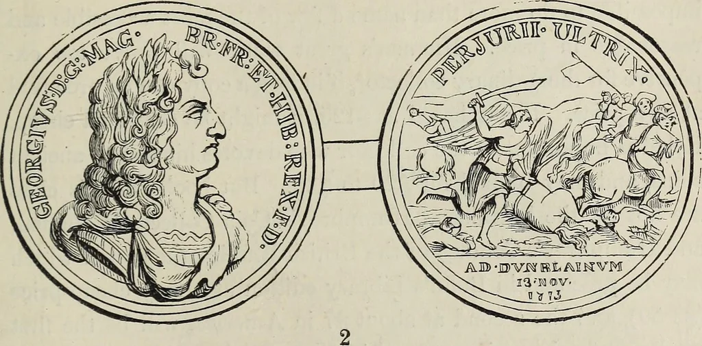 An illustration from Coins, medals, and seals, ancient and modern. Illustrated and described. With a sketch of the history of coins and coinage, instructions for young collectors, tables of comparative rarity, price lists of English and American coins, medals and tokens, &c., &c, 1861, leaf 172